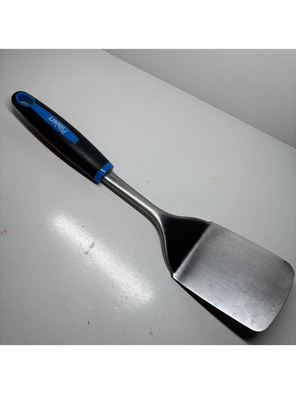Vintage Pillsbury Stainless Steel Solid Griddle Spatula Silicone Handle 90s